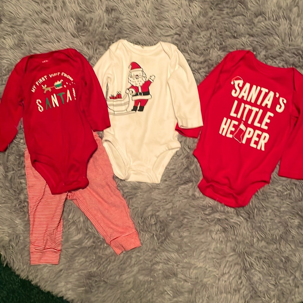 Christmas baby onesies